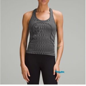 Lululemon Athletica Gray Fitted Crop Tank Top